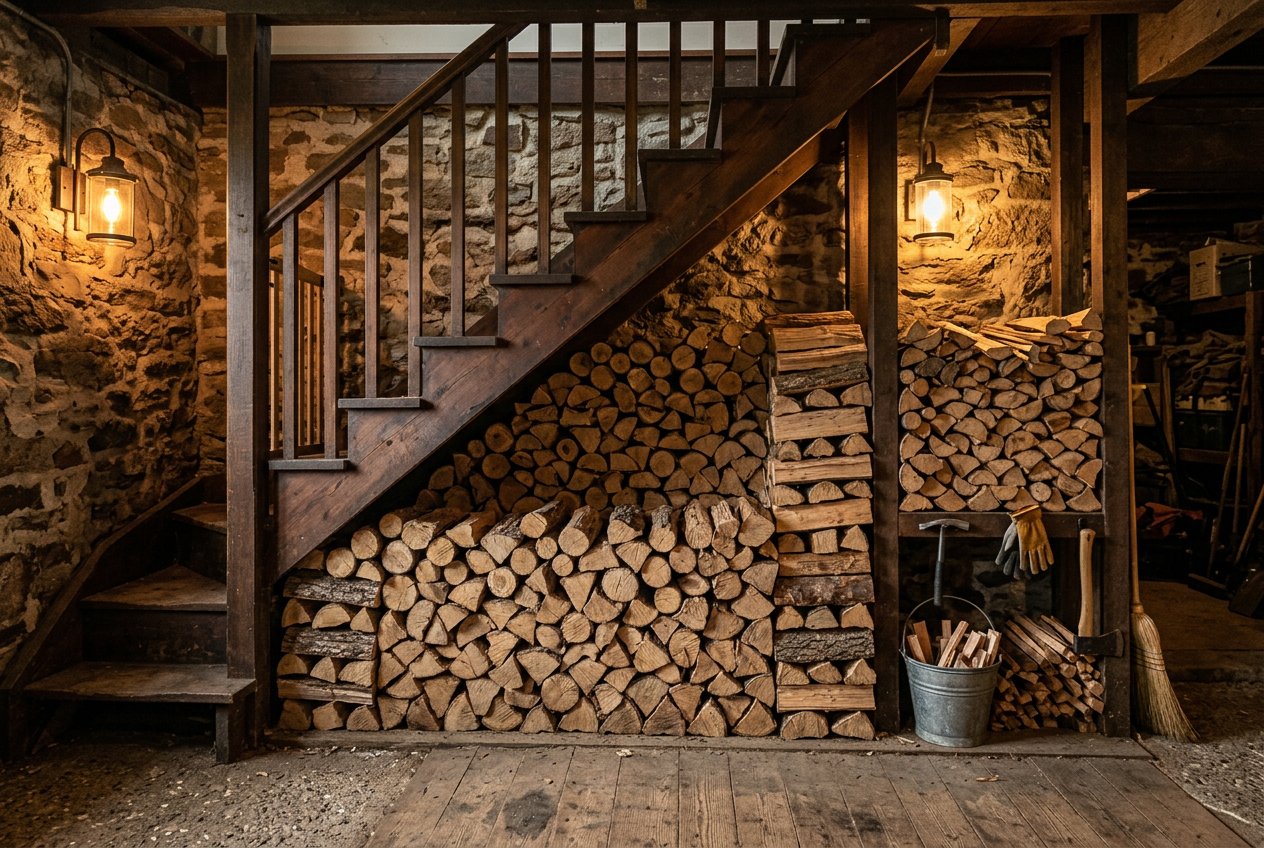 Сборка круговой поленницы в Красноярске, район ул. Молодёжная, 3